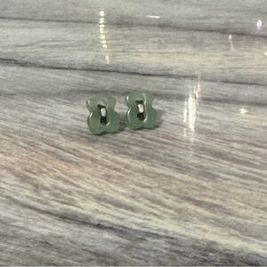 Tous Green Clover Stud Earrings